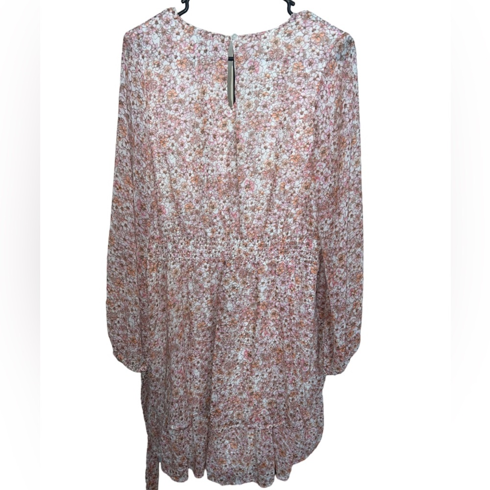 Japna pink and orange floral bohemian‎ tiered dress - Picture 3 of 6